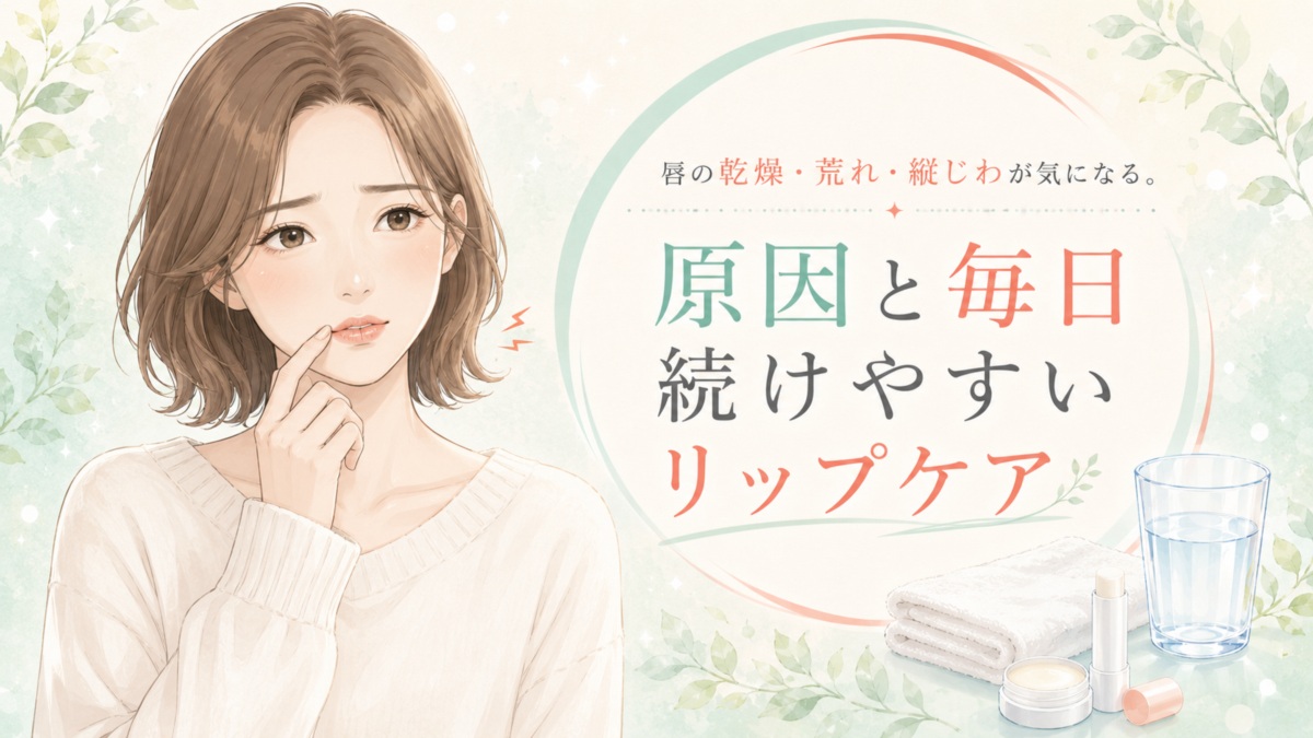 唇の乾燥・荒れ・縦じわが気になる。原因と毎日続けやすいリップケア