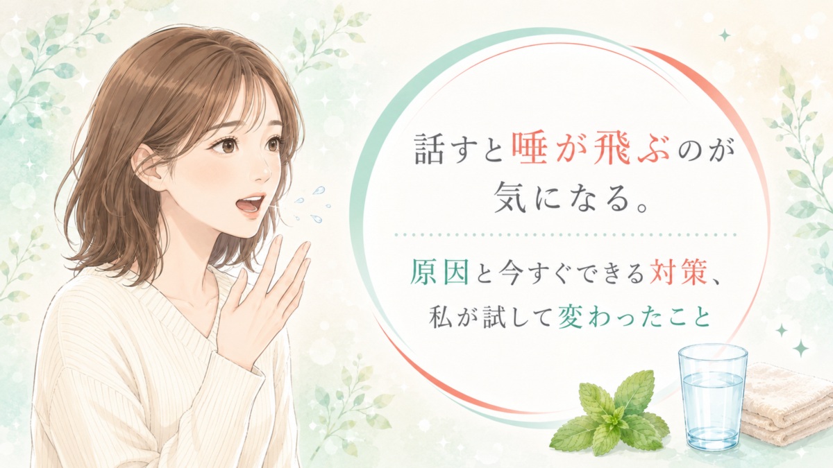 話すと唾が飛ぶのが気になる。原因と今すぐできる対策、私が試して変わったこと