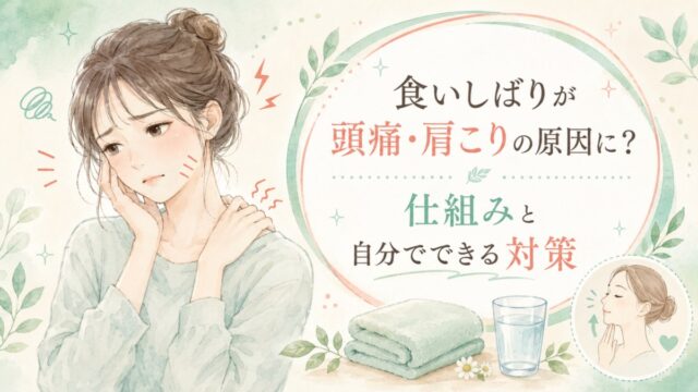 食いしばりが頭痛・肩こりの原因に？仕組みと自分でできる対策