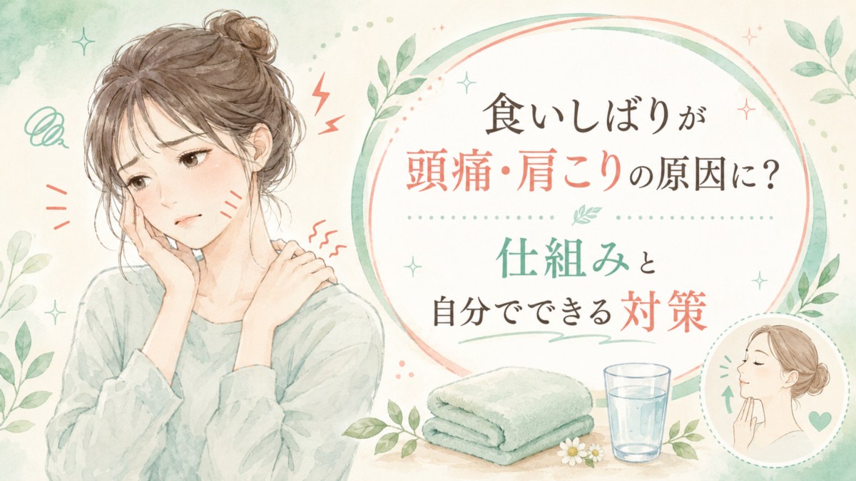 食いしばりが頭痛・肩こりの原因に？仕組みと自分でできる対策