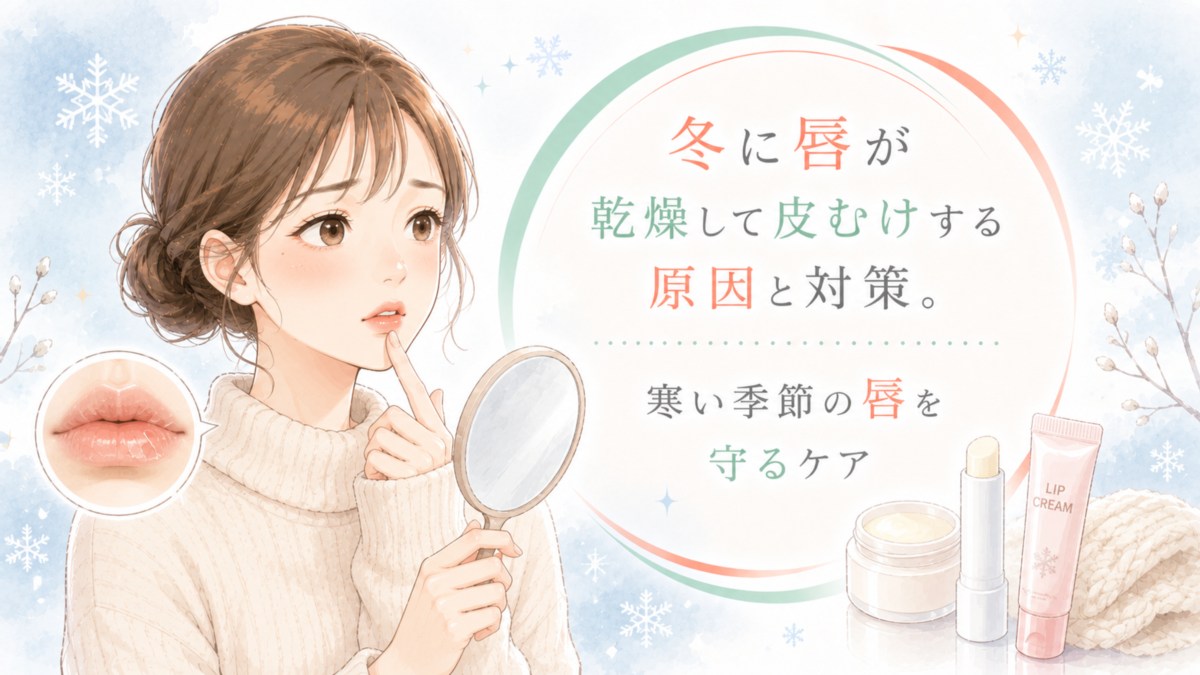 冬に唇が乾燥して皮むけする原因と対策。寒い季節の唇を守るケア