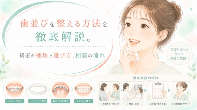 歯並びを整える方法を徹底解説。矯正の種類と選び方、相談の流れ