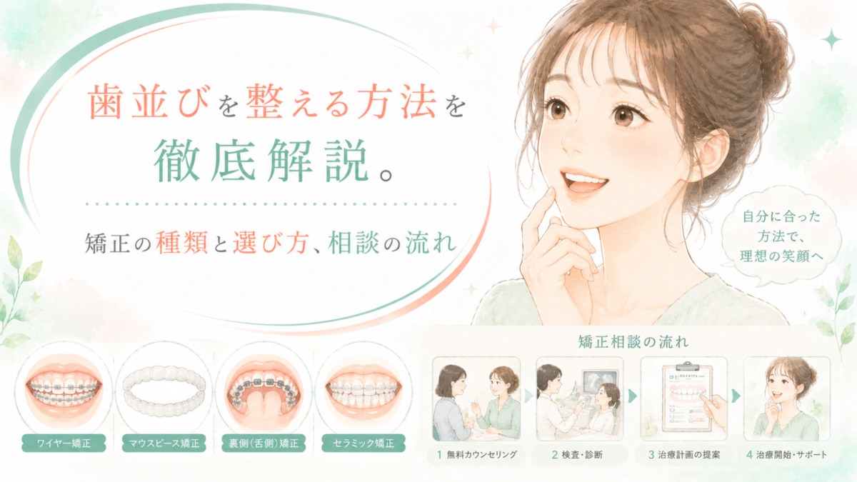 歯並びを整える方法を徹底解説。矯正の種類と選び方、相談の流れ