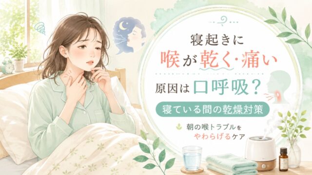 寝起きに喉が乾く・痛い原因は口呼吸？寝ている間の乾燥対策