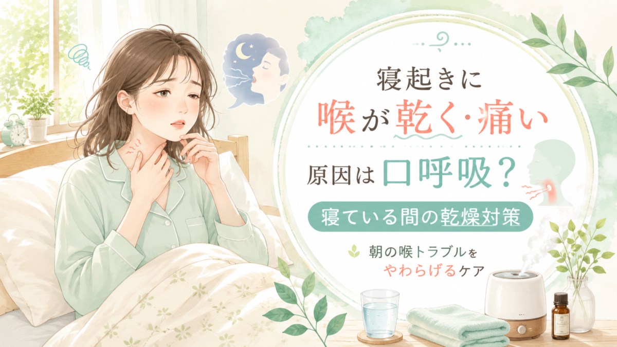 寝起きに喉が乾く・痛い原因は口呼吸？寝ている間の乾燥対策