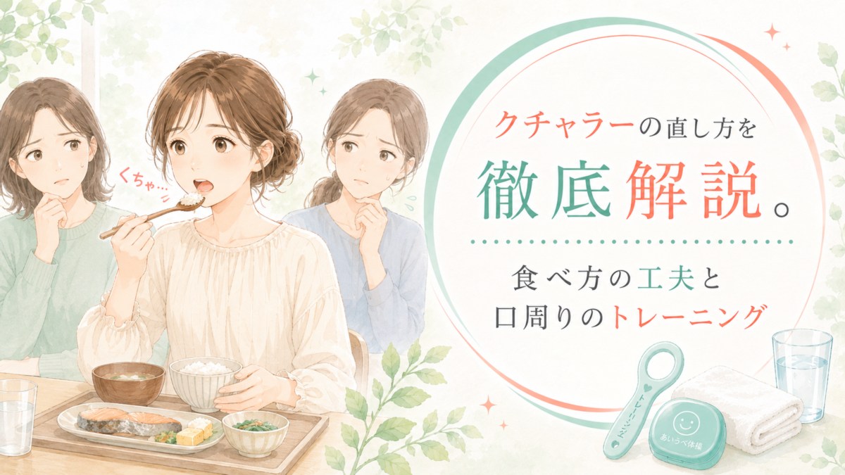 クチャラーの直し方を徹底解説。食べ方の工夫と口周りのトレーニング