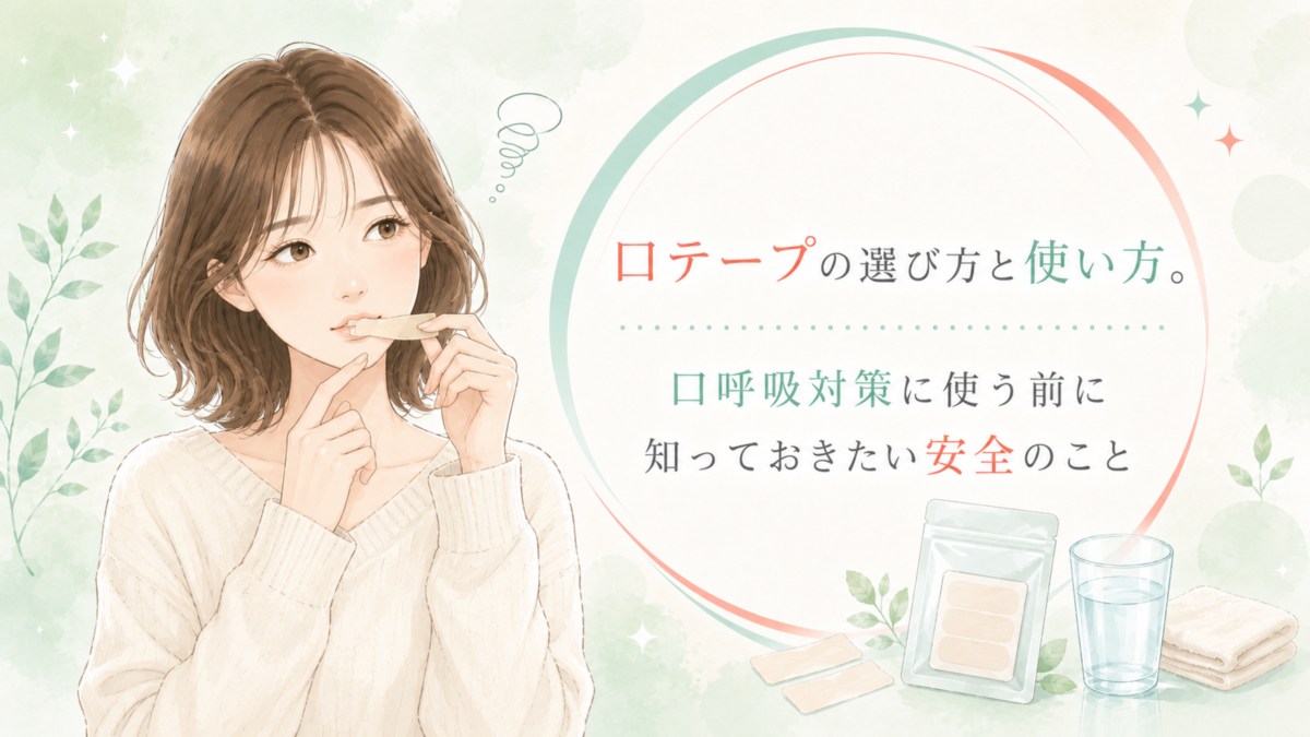 口テープの選び方と使い方。口呼吸対策に使う前に知っておきたい安全のこと