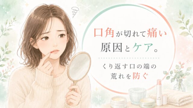 口角が切れて痛い原因とケア。くり返す口の端の荒れを防ぐ