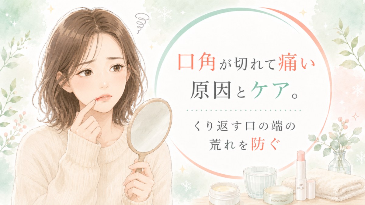 口角が切れて痛い原因とケア。くり返す口の端の荒れを防ぐ