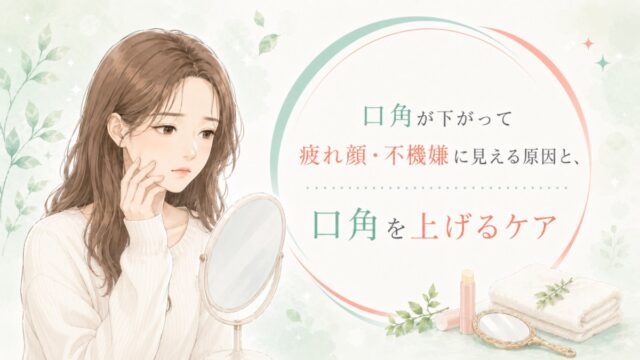 口角が下がって疲れ顔・不機嫌に見える原因と、口角を上げるケア