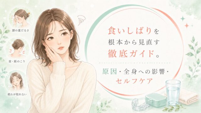 食いしばりを根本から見直す徹底ガイド。原因・全身への影響・セルフケア