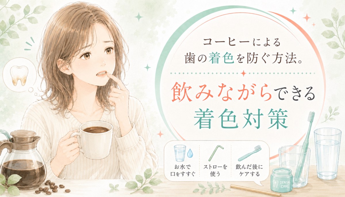 コーヒーによる歯の着色を防ぐ方法。飲みながらできる着色対策