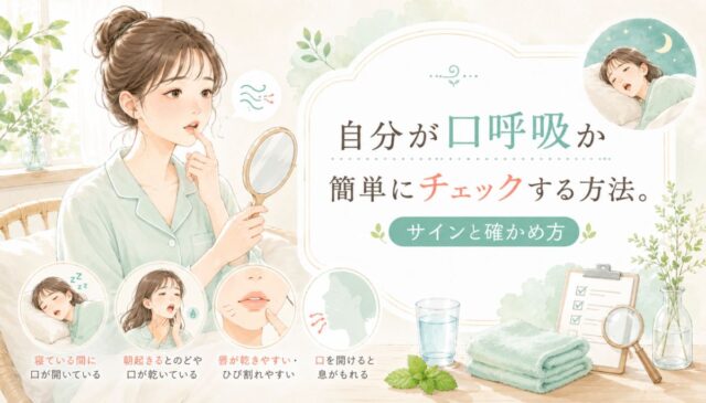 自分が口呼吸か簡単にチェックする方法。サインと確かめ方